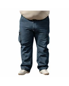 Sea Barrier Set da 1 o 2 Pantaloni Darcy Modello Cargo Denim Leggero in Puro Cotone con Tasconi Laterali e Coulisse in Vita Uomo