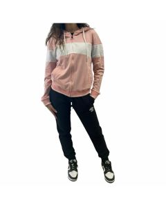 Umbro Tuta Completa Sportiva Cotone Leggero Manica Lunga Zip Intera Con Cappuccio Donna