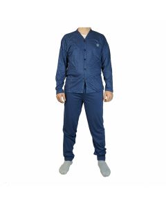 Major Pigiama Aperto 100% Cotone Manica Lunga Uomo Made In Italy