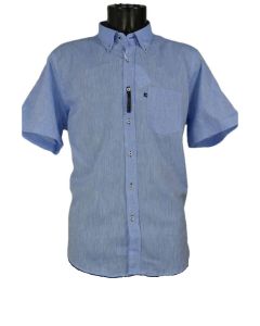 Blusalina Camicia Manica Corta 100% Cotone Leggero Uomo