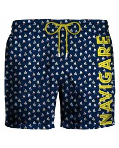 Navigare Boxer Costume da Bagno Mare con Fantasia Uomo