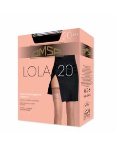 Omsa Set 5 Pezzi Calza Elegante Comoda Autoreggente Lola 20  Materiale Resistente e Duraturo Denari Donna