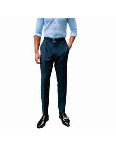 Bianchi Pantalone Classico Elegante FrescoLana MistoLana da 48 a 62 Set 1 o 2 Pezzi Drop4 Modello Comodo Formale con Pinces Made In Italy Uomo