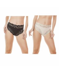 Jadea 6 Pezzi Slip Vita Alta Rifiniti Con Pizzo in Cotone Modal Morbido e Traspirante Stile Comodità e Qualità Impeccabile rn