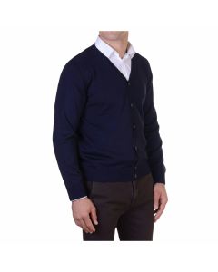 Cardigan Misto Lana Manica Lunga Set 1 o 2 Pezzi da 46 a 60 Aperto con Bottoni Modello Morbido con Polsini Made in Italy