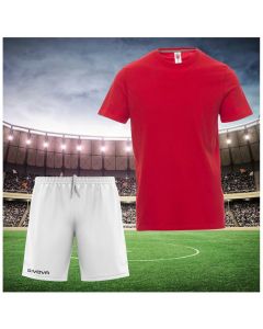 Completo Calcio con Pantaloni Givova in Tessuto Sportivo e Tshirt Payper in Puro Cotone Oltre 30 Squadre di Calcio PROMO