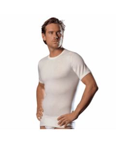 Madiva Set 2 Pezzi Maglia Intima Assisi Mezza Manica in Pura Lana Vergine Morbida con Solo Fibre Naturali Uomo Made In Italy