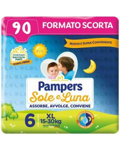 Pampers 90 Pannolini Sole e Luna Taglia 6