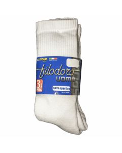 Filodoro 12 Paia Calze Lunghe Per Calcio Basket Pallavolo Tennis In Cotone Spugna Made In Italy