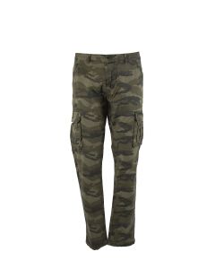 Be Board Pantalone Cargo Elasticizzato Cotone Mimetico Uomo