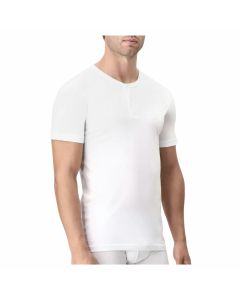 Cagi TShirt Serafino con Bottoni 1308 Set 1 o 3 Pezzi Mezza Manica Taglia da 3 a 7 in Puro Cotone Natural Comfort Uomo