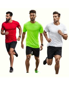 Payper Tshirt Set 1 o 3 Pezzi Tecnica Sportiva Traspirante Tecnica Elastica Alta Visibilità DryTech Per Sport Running Palestra Uomo