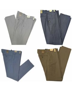 Sea Barrier Pantalone Casual Leggero in Microfantasia da 48 a 62 Tasca Chinos Modello In Cotone Elasticizzato Uomo