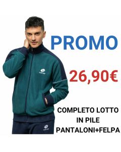 Lotto PROMOZIONE LA2021 Tuta Completa Pantalone e Felpa in Morbido Pile FINO ESAURIMENTO SCORTE